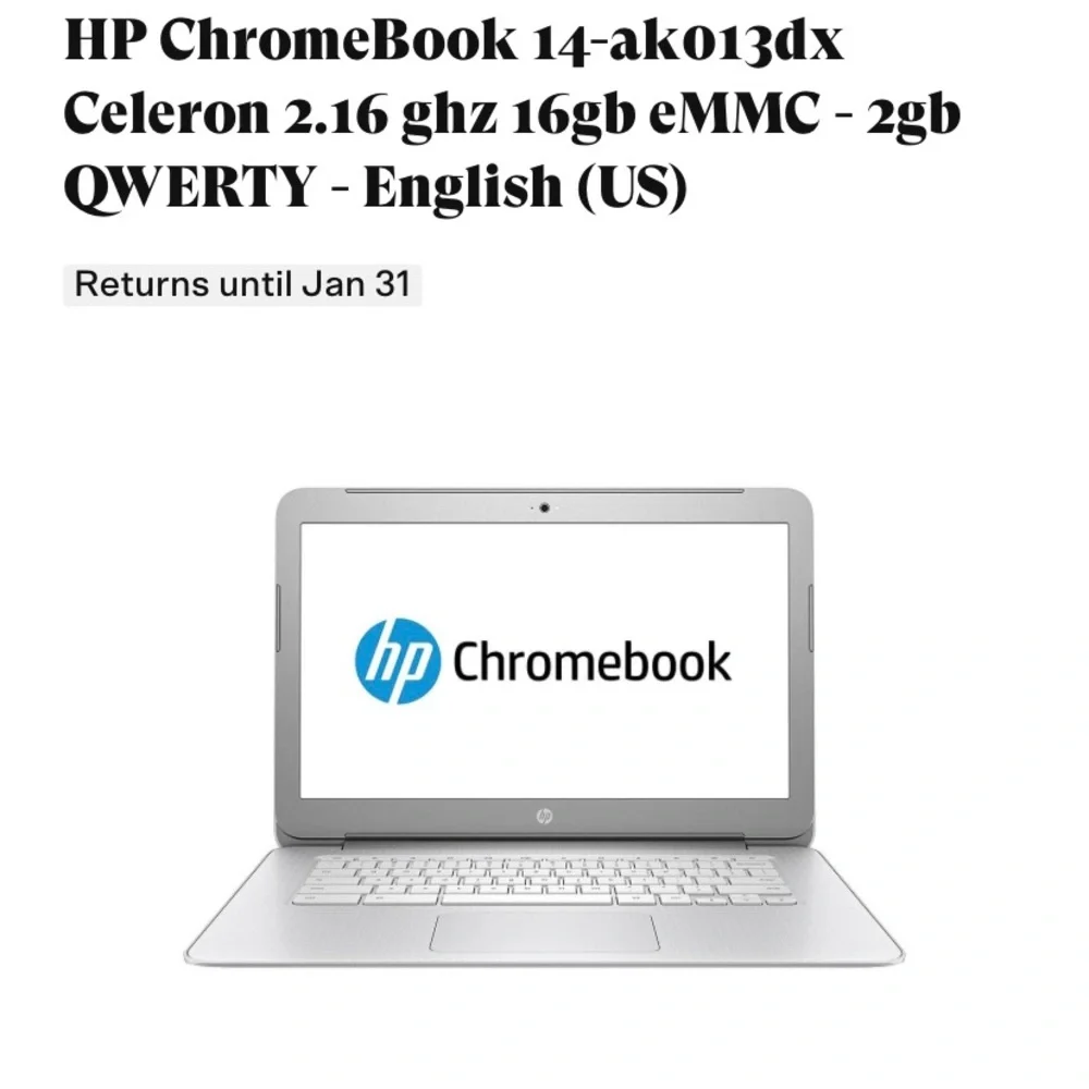 HP ChromeBook 14-ak013dx Intel Celeron